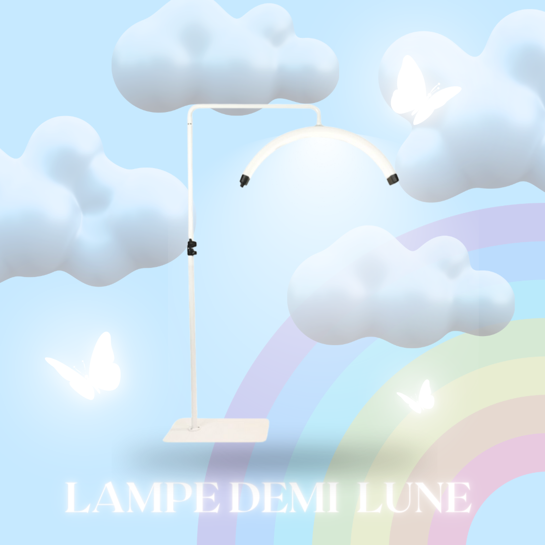 Lampe demi lune blanche
