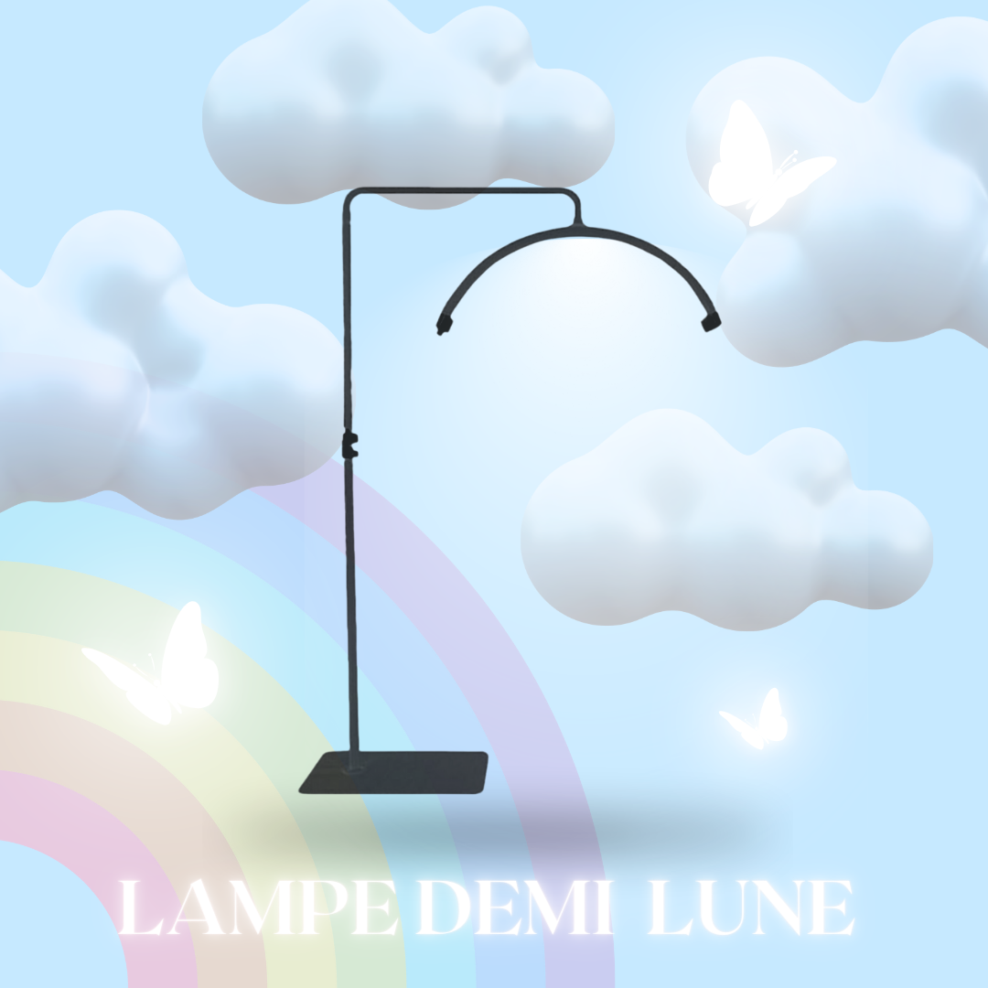 Lampe demi lune noir