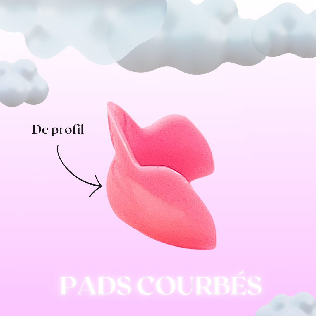 Pads rose courbés (6 tailles)