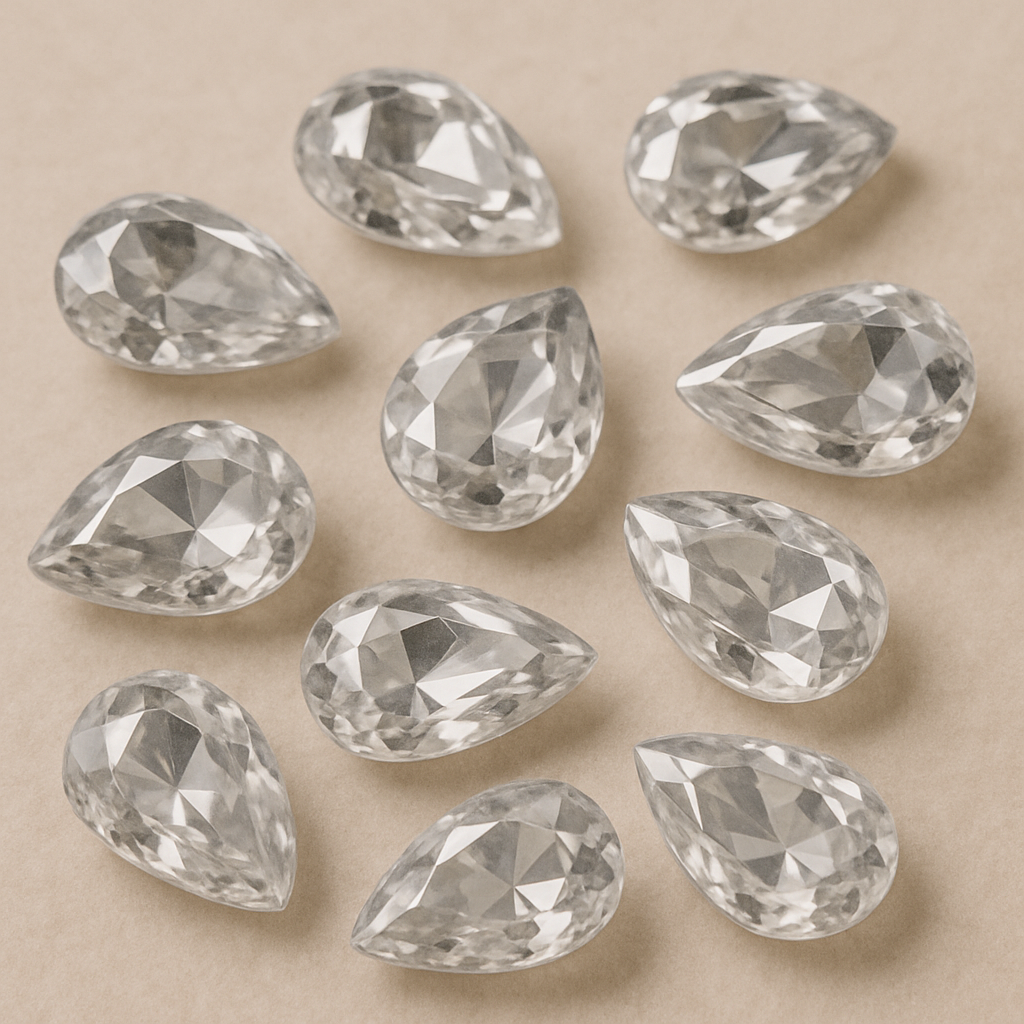 Gouttes Argentées – Strass Dentaire x10