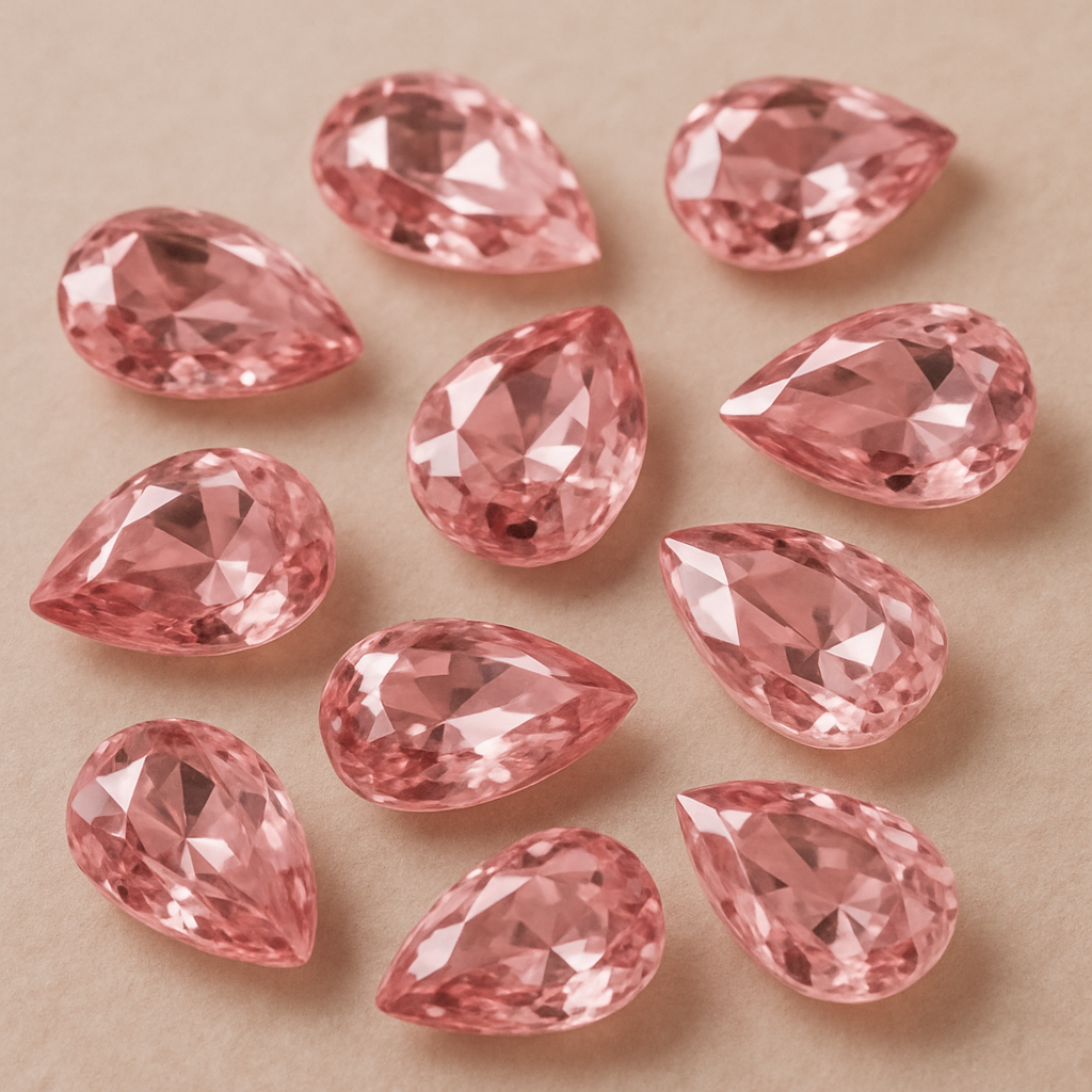 Gouttes Roses – Strass x10