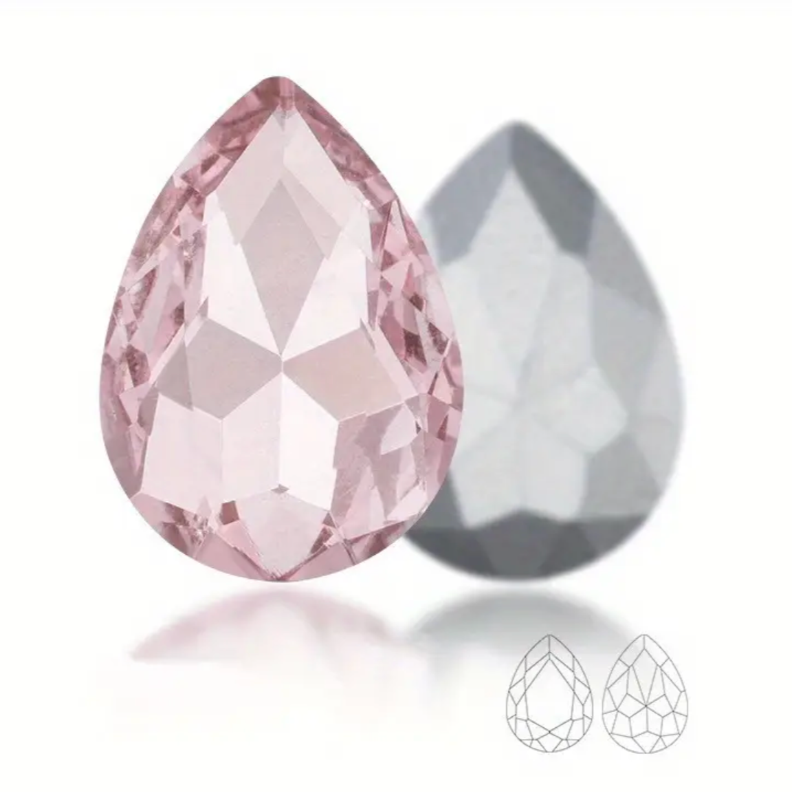 Gouttes Roses – Strass x10