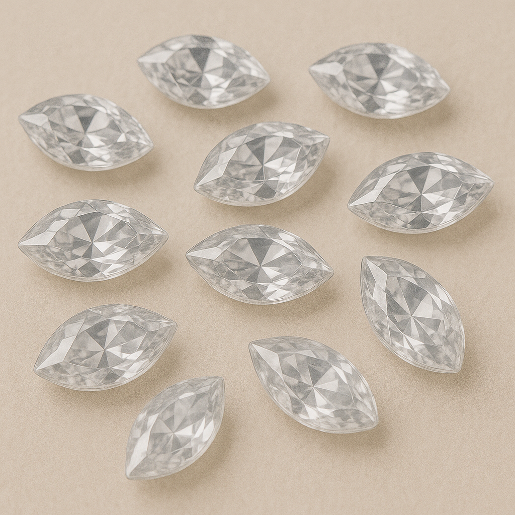 Amandes Argentées – Strass Dentaire x10