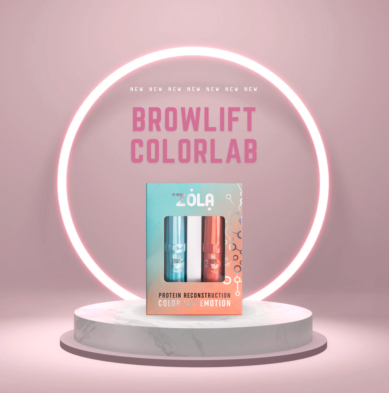 Zola Protein Reconstruction Color Lab Emotion- Kit brow Lift & Lash Lift Professionel