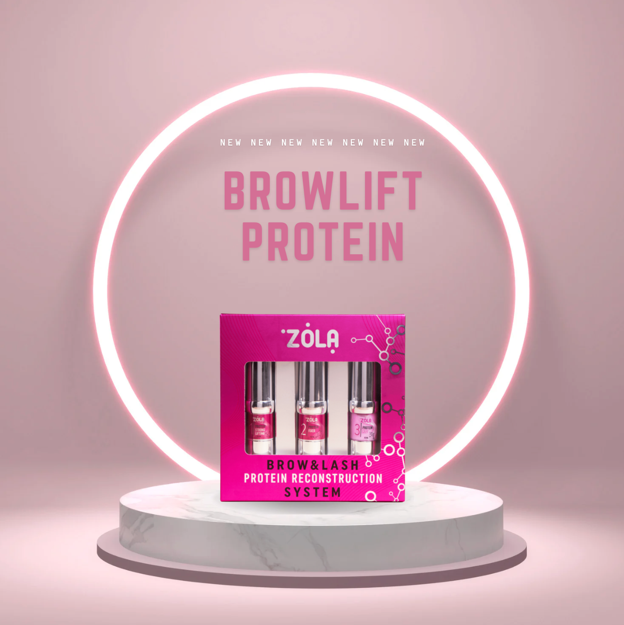 ZOLA Brow & Lash Protein Reconstruction System - Kit 3 étapes Reconstruction Sourcils & cils