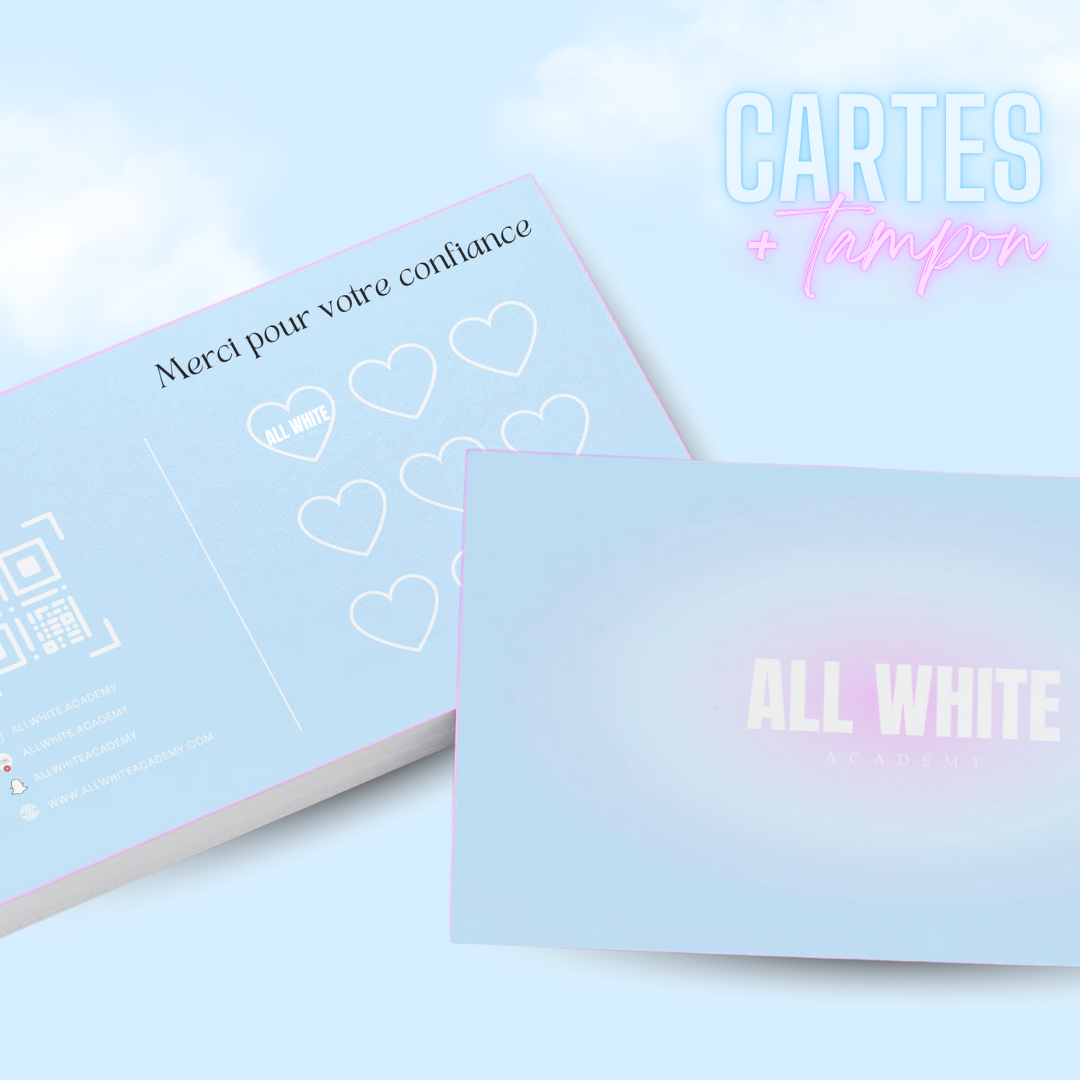 Carte fidelite all white marketing
