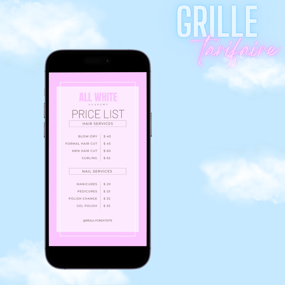 Création de Grille Tarifaire Personnalisée