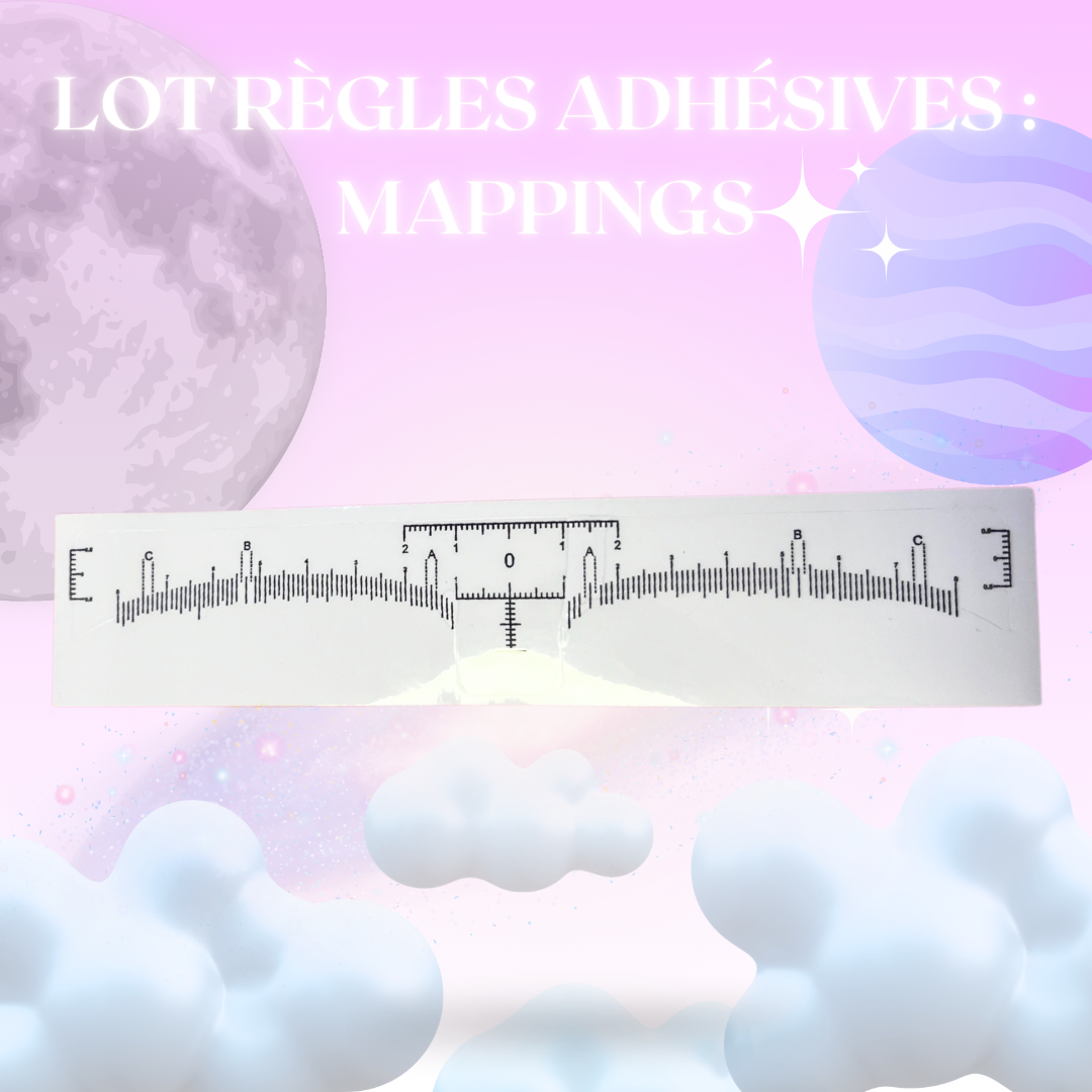 Lot 10 Règles Adhésives Jetables pour Mapping et Teinture